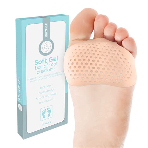 nouvelle 2 pairs metatarsal pads for women and men ball of foot cushions soft gel foot pads for
