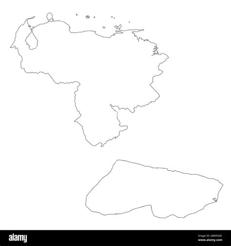 Vector Map Venezuela And Caracas Country And Capital Isolated Vector
