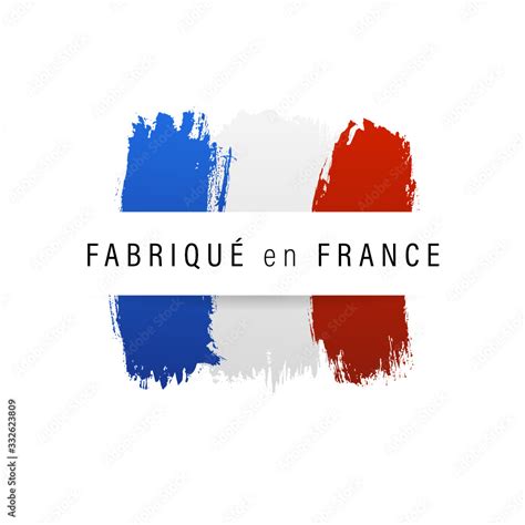 Logo Au Couleur Du Drapeau Français Représentant Un Label De