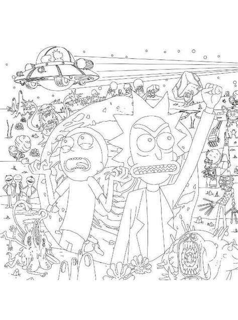 Kids N Coloring Page Rick And Morty Rick And Morty 10