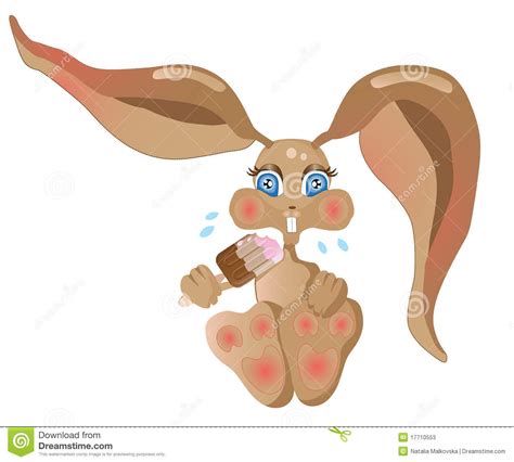 Cartoon Bunny Eating A Popsicle Stock Photos Image 17710553
