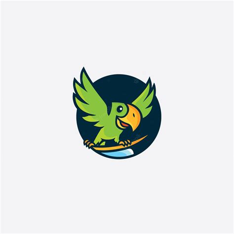 Premium Vector Fun Parrot Logo
