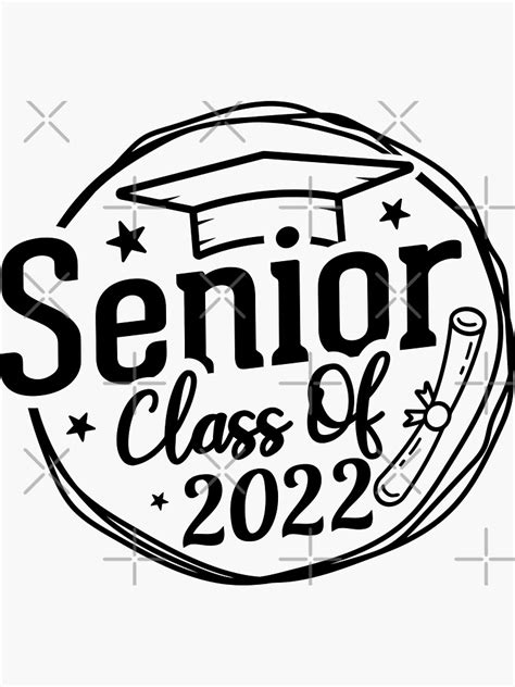 Senior Class Of 2022 2022 Graduating Senior Sticker By Aissa6900
