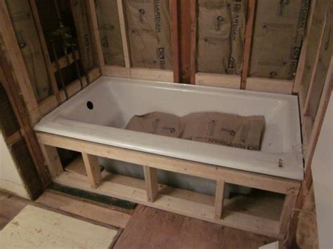 How to install tile around a tub with a lip. Bathroom remodel - the framing | Pinterest | Bathroom ...