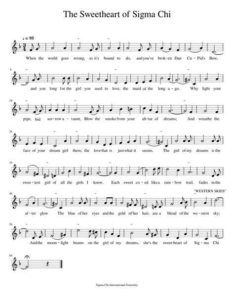 The Sweetheart Of Sigma Chi Sheet Music For Piano Solo Easy