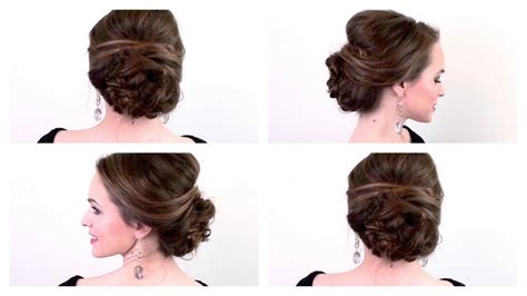 How to do a quick& easy, elegant bun hairstyle for everyday, homec. 5 Minute Party Updo! - YouTube