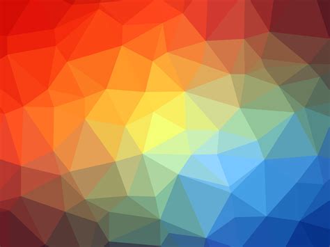 Wallpaper Triangle Geometric Multicolored Hd