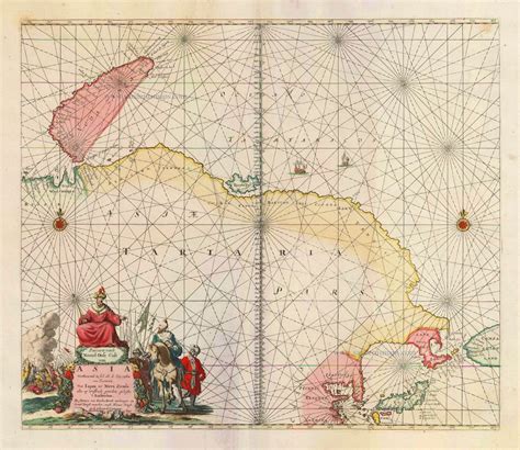 Sea Chart Of Northeast Asia By J Van Keulen Sanderus Antique Maps