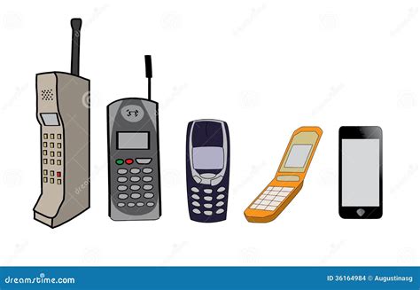 Evolution Of Phones Tehnology Progress What Next Concept Flat Icons