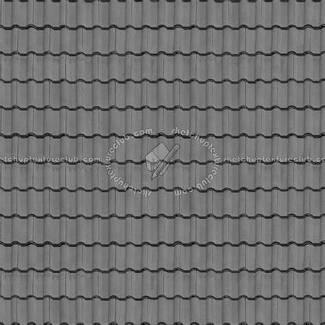 Grey Spanish Clay Roofing Texture Seamless 03452