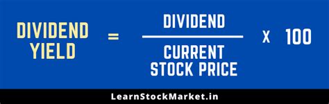 Dividend Yield Meaning And Formula