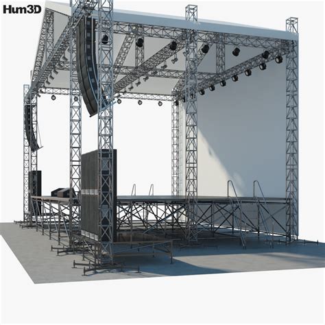 Escenario De Concierto Modelo 3d Arquitectura On Hum3d