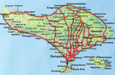 Bali Map The Island Of Bali Is Home To About 4 Million People And Is