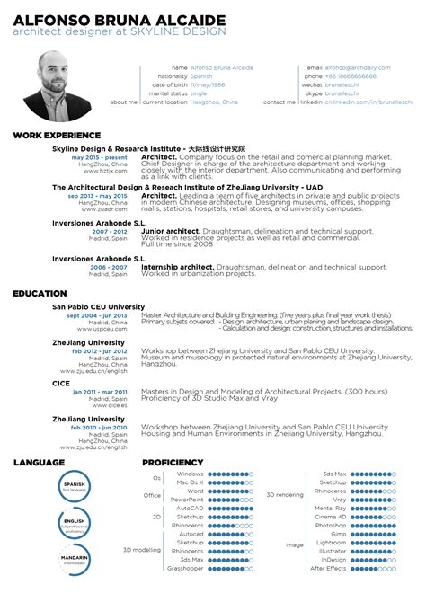 Download free cv resume 2020, 2021 samples file doc docx format or use builder creator maker. Galería de Los mejores Currículum Vitae en arquitectura ...
