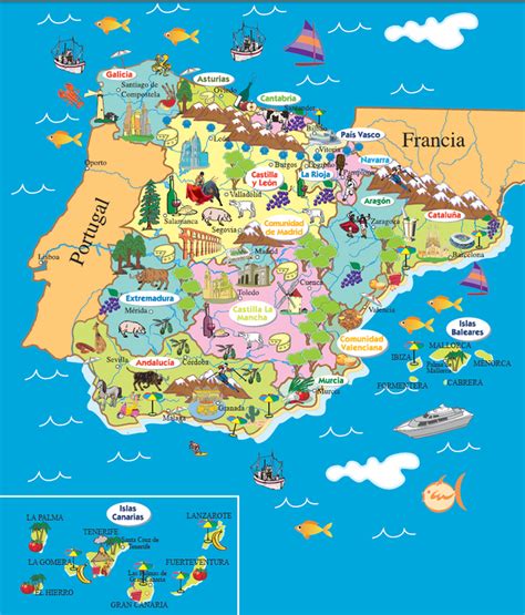 La zona horaria de la capital madrid está siendo utilizada. Mapa cultural de España