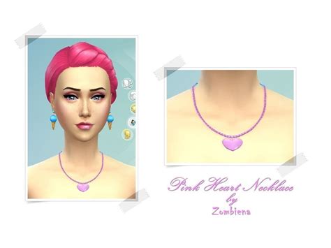 Sims 4 Cc Heart Necklace 25 Designs Maxis Match