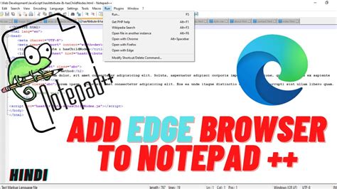 Open Any Html File In Edge With Notepad Microsoft Edge Browser Not