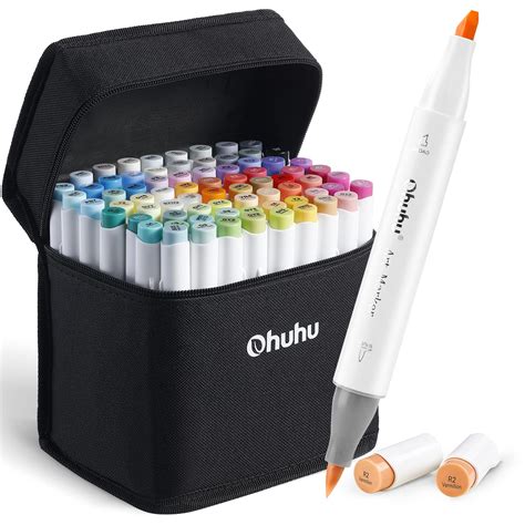 Buy Ohuhu Alcohol Markers Brush Tip Double Tipped Art Marker Set For