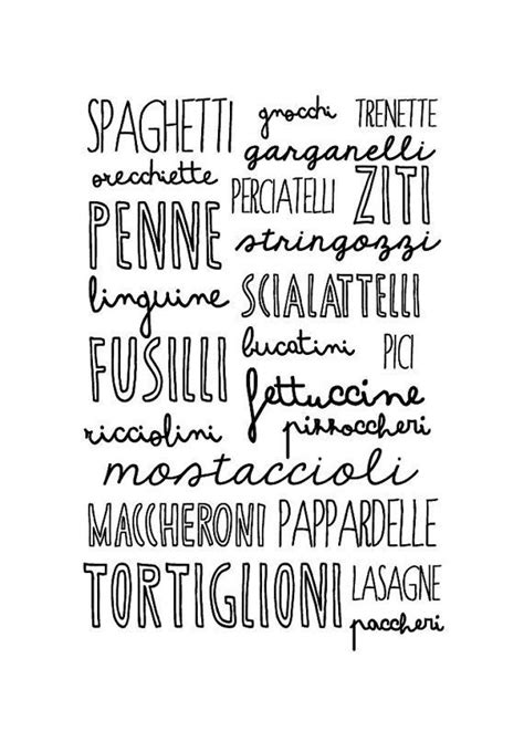 Items Similar To La Pasta Affiche De La Cuisine Italienne Cuisine