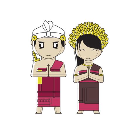 Pakaian Adat Bali Kartun Baju Adat Tradisional