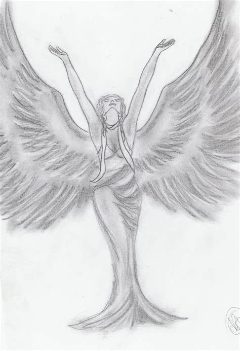 angels prayer: Flügel, Engel, Frau, Zeichnungen von lolly on KunstNet