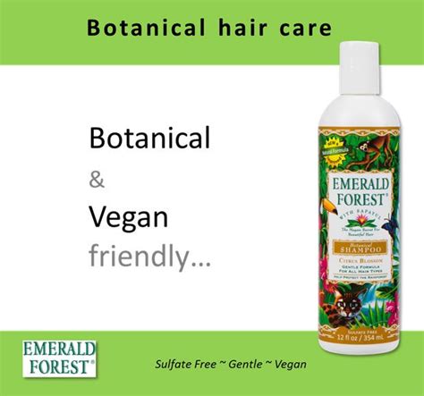 Botanical And Vegan Friendly Hair Care Emerald Forest Botanical Shampoos