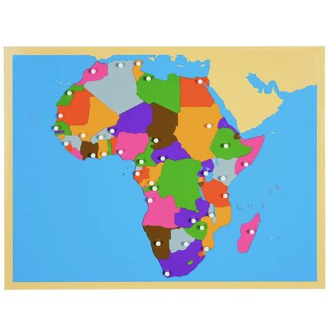 Mapa Puzzle África Montessori Juegos Y Materiales Educativos Montessori