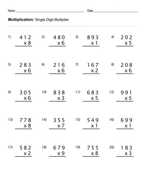 This generator allows you to create worksheets with. 4th Grade Multiplication Worksheets - Best Coloring Pages ...