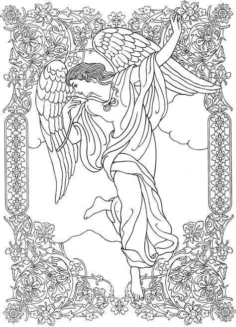 Beautiful Angel Coloring Page Angel Coloring Pages Coloring Books