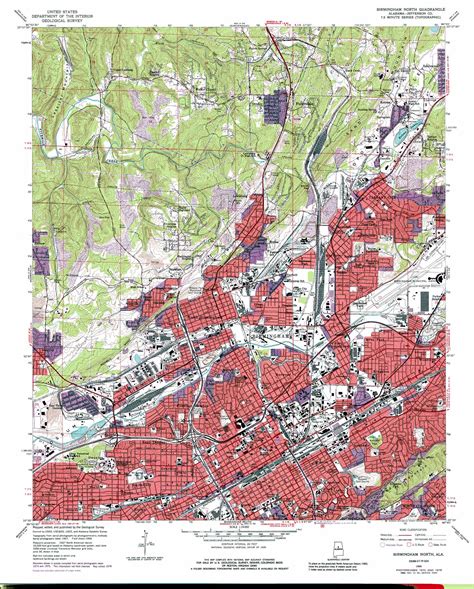 Birmingham North Topographic Map Al Usgs Topo Quad 33086e7