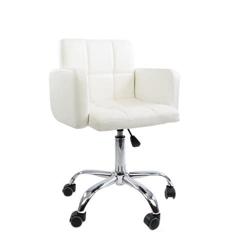 White Vanity Chair With Wheels 10 Pictures Modernchairs