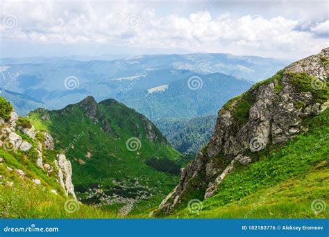 Green Mountains Of Ukraine Carpathians Stock Photo Image Of Forest