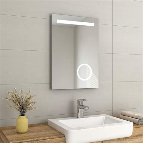 Buy Emke 500 X 700mm Illuminated Led Bathroom Mirror Led Mirrors Light With Shaver Socket 3