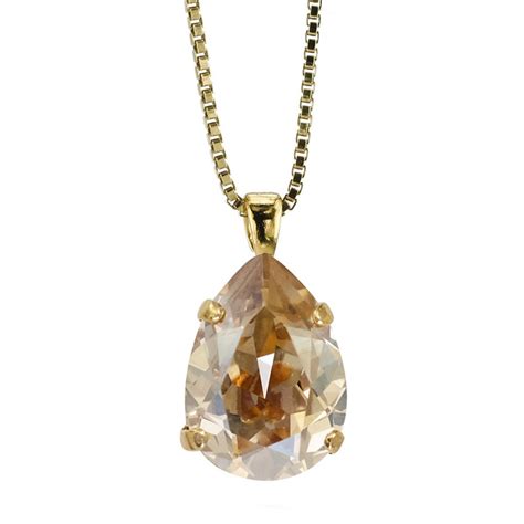 Caroline Svedbom Mini Drop Necklace In Golden Shadow Gold