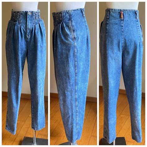 Pleated Jeans Etsy