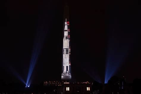 For Apollo 11s 50th Anniversary The Washington Monument Becomes A Rocket Wbur
