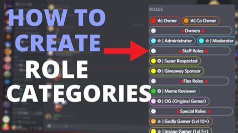 How To Create Role Categories Working Youtube