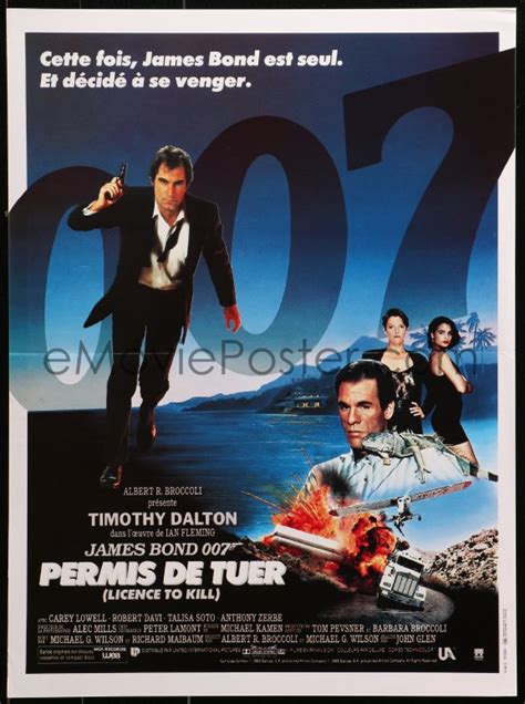 1p593 Licence To Kill French 16x21 1989 Timothy