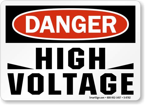 High Voltage Sign Danger Electrical Safety Sku S 8782