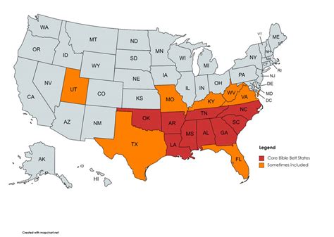 what states make up the bible belt a surprising controversy what states