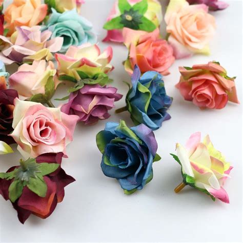 50pcs 6cm Silk Roses Flower Head Artificial Flowers Heads For Etsy