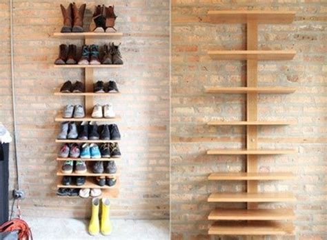 This handy home accessory can keep your footwear organized and may even add a touch of style to your decor—without breaking the bank. Design Ideas, Unusual Shoe Storage Ideas Utilizing Wooden ...
