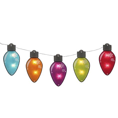 725 Multi Color Shimmering C7 Bulb Christmas Light Garland With 10