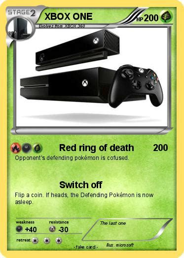 Pokémon Xbox One 74 74 Red Ring Of Death My Pokemon Card