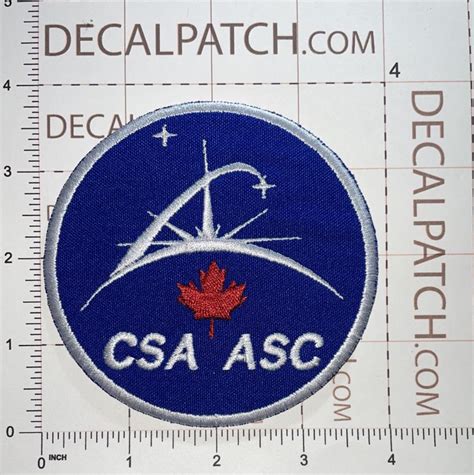 Csa Asc Canadian Space Agency Agence Spatiale Canadienne Patch Decal