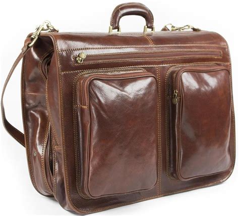 Genuine Italian Leather Cabin Suit And Garment Bag Leather Garment