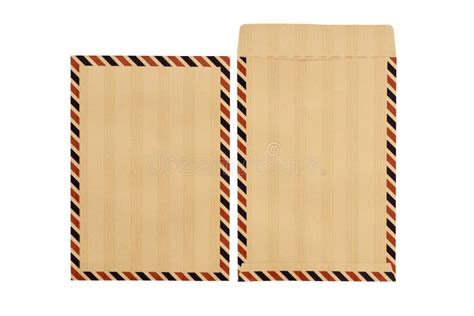 Set Of Closed And Opened Brown Envelopes Stock Photo Image Of Note