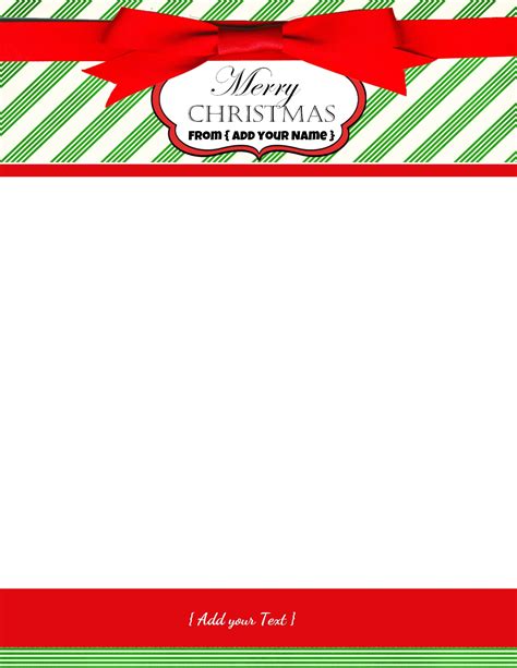 Free Printable Christmas Stationery Templates Printable World Holiday