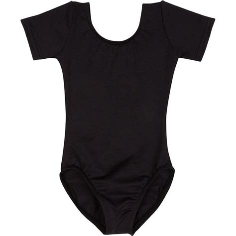 Black Short Sleeve Leotard For Toddler And Girls