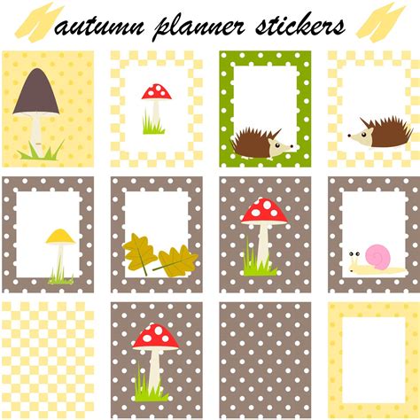 Free Printable Autumn Planner Stickers Ausdruckbare